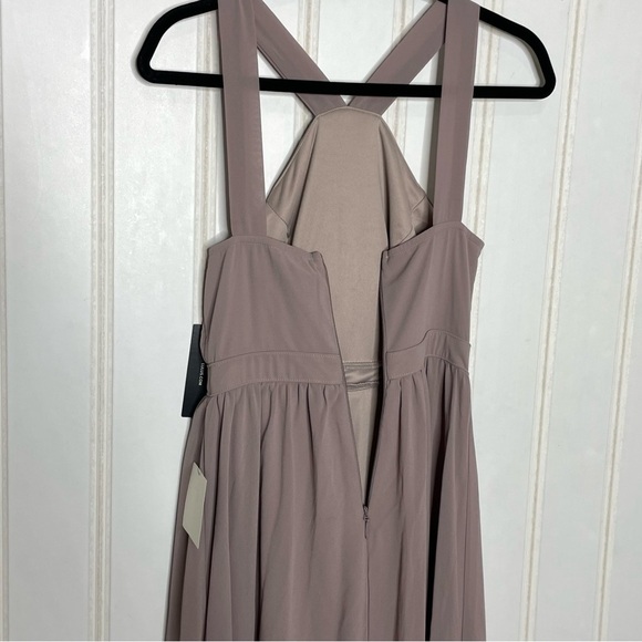 Lulu's AIR OF ROMANCE Maxi Dress TAUPE Sz Small 642 - Picture 7 of 13
